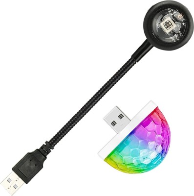 MOBIZAC USB Disco Bulb + Sunset Projection Light for Bedroom Home Party Insta & YouTube Night Lamp(16 cm, Black)