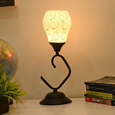 AFAST Decorative Table Lamp, Stylish Night Lamp, LED Compatible- A21 Table Lamp(38 cm, White)