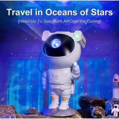SNARIOVSN Astronaut Space Star Galaxy Night Nebula Light Projector/360° Adjustable Head128 Night Lamp(23 cm, Multicolor)