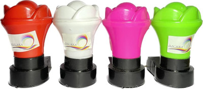 ShopCircuit Led Night Umbrella Shape Hanging Lights Pack of 4 Night Lamp(6.5 cm, Red, White, Green, Pink)