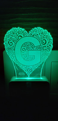 Super Ajanta Alphabet G 3D Night Lamp For Home And Office SKU Code : 2170 G Night Lamp(10 cm, Red)