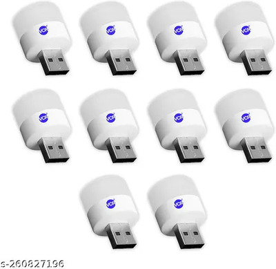 Radha 1 W Basic Round Plug & Play LED Bulb(White, Pack of 10)