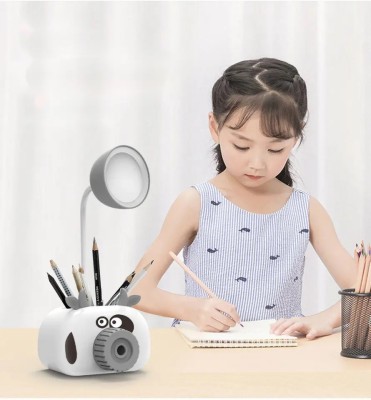 AKR Cute Rabbit Small Table Lamp with Pencil Sharpener LED Table Lamp for Kids Study Lamp(17 cm, Multicolor)