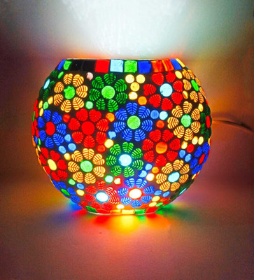MAGINATO Multi flower purse @f4 Table Lamp(17.5 cm, Multicolor)