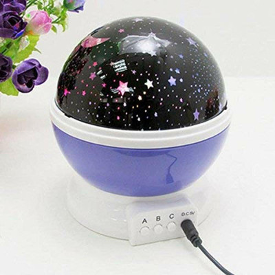 JKR Enterprise Star Master Sky Starry Night Light Stage Dream Rotating Projection Lamp Purple Night Lamp Disco Ball Set Single Disco Ball(Ball Diameter: 14.5 cm)
