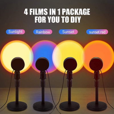 ASTOUND Romantic LED Sunset Projector Lamp Night Lamp(27 cm, Black)