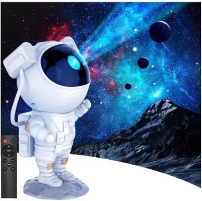 PERAMISYM Galaxy Astronaut Space Star Projector Night Light Nebula 360° Adjustable Head Night Lamp(23 cm, Multicolor)