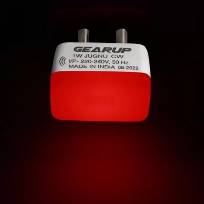 gearup JUGNU (Pack of 1) (RED) Night Lamp(3 cm, Red)