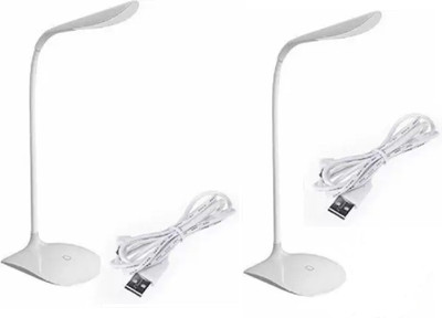 AKR LED Touch On/Off Desk Lamp Children Eye Protection Rechargeable Led USB Charging Study Lamp(25 cm, White)
