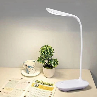 KANHA EMPIRE Powerful Rechargeable Emergency Table Desk Lamp Reading light Led Foldable K163 Study Lamp(37 cm, White)