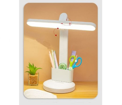 grofly Stylish Desk Lamp,USB Rechargeable Eye Caring Night Desk lamp for Study/Reading Study Lamp(12 cm, White)