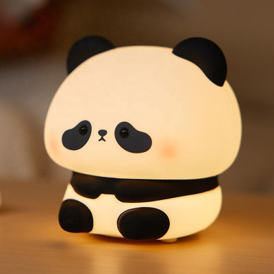 UNZAG Rechargeable Cute Panda LED-Night Light Mini Silicone Timing Lamp for Kids Night Lamp(9.95 cm, Warm White)