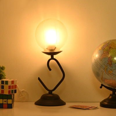 AFAST Decorative Table Lamp, Stylish Night Lamp, LED Compatible- A35 Table Lamp(39 cm, Grey)