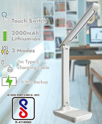 iDOLESHOP Rechargeable LED Touch On/Off Switch Desk Table Lamp Study Lamp(34 cm, Multicolor)