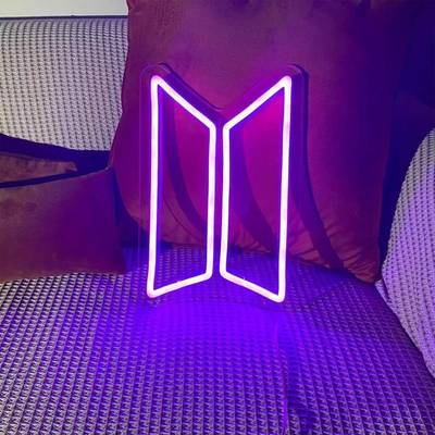 NIONIZED The Hub BTS Neon Sign/Light for BTS Army,Lover,Best Gift 10X7 INCH With Smart Controller Night Lamp