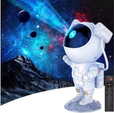 BSVR Astronaut Galaxy Projector Lamp with Remote 360° Adjustable Bedroom, Home_BS43 Night Lamp(8 cm, White)