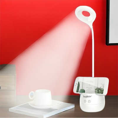 iDOLESHOP Desk Light with 3 Shades Touch Control Light and Mobile Holder Design Study Lamp(60 cm, White)