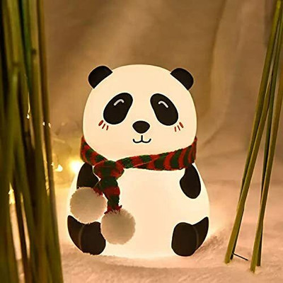 JESAL New Silicone Panda Touch LED Lamp Night Light For Kids Panda Lover Gifts For kid  - 15 cm(White)