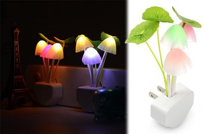 ActrovaX Fancy Color Changing Mushroom LED Night Light Night Lamp(5 cm, White)