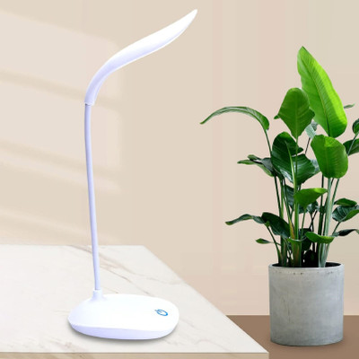 AKR LED Touch Desk Lamp with Eye Protection Light Stand and On/Off Switch Led Study Table Lamps Study Lamp (40 cm, White) table lamp Study Lamp(25 cm, White)