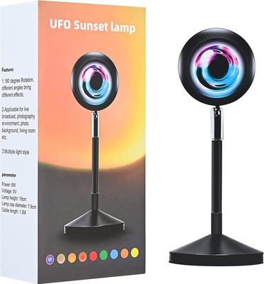 ASTOUND Sunset Lamp Projector, 360 Rotation Night Lamp(14 cm, Black)