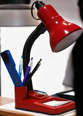 spark world HomeDecorTableLamp-TL045 Table Lamp(22 cm, Red)