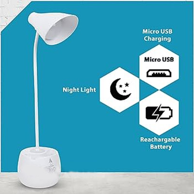 AKARI The AK-7004B Desk Lamp: A Beacon of Light Study Lamp(43.1 cm, White)