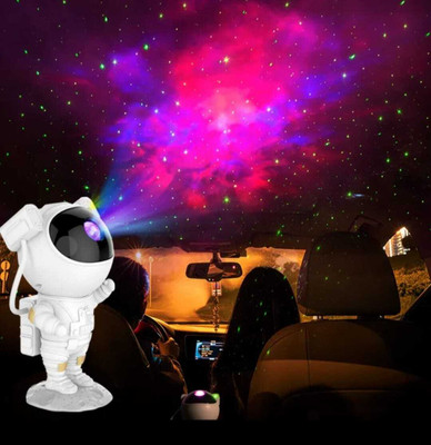 uzala Modern Projector Robot Star Sky Astronaut-Shaped Lamp LED Light Night Lamp(12 cm, White)