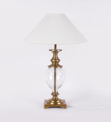 Kapoor E Illuminations Metal & Glass Table Lamp Table Lamp(50 cm, Gold)