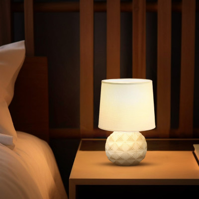 Décor & More Petite Pabble - Brown Night Lamp(25 cm, Silver)