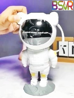 BSVR Astronaut Galaxy Projector Lamp with Remote 360° Adjustable Bedroom, Home_BS247 Night Lamp(8 cm, White)