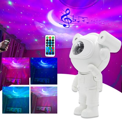 WRADER Galaxy Projector Lamp with Bluetooth Speaker Astronaut Space Night Nebula Lamp Table Lamp(17 cm, White)