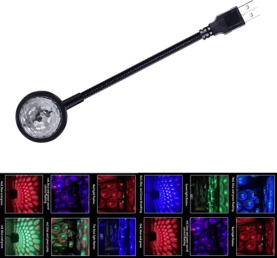 WRADER Disco Sunset Projection Light with 7 Colors + 9 Functional Modes for Bedroom Night Lamp(18 cm, Black)