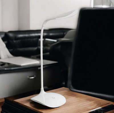 zynati white angular table lamp07 Study Lamp(31 cm, White)