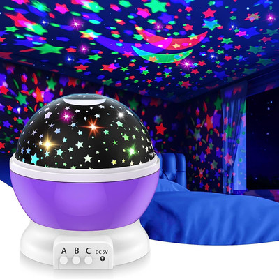 Dazzel Flex Star Master Rotating 360 Degree Moon Night Light Lamp Projector with Colors Night Lamp(13 cm, Multicolor)