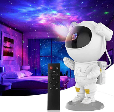 SnowShell Astronaut Galaxy Projector Robot Sky Space Stars Light For Kids Night Lamp Night Lamp(22.5 cm, White)
