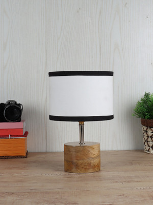 Devansh Wood table lamp with Bamboo Shade Table Lamp(30 cm, Multicolor)