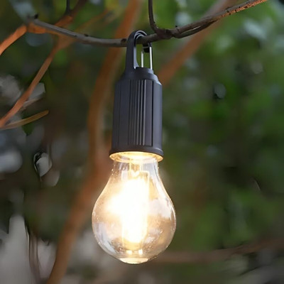 DIYAL ENTERPRISE Camping Hanging Bulb Lights, USB C Rechargeable with Hook Emergency Lamp Light Night Lamp(4 cm, Yellow)