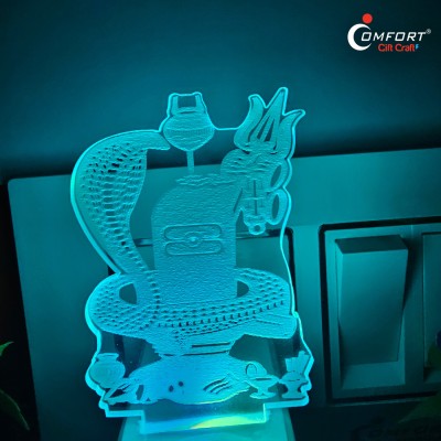 CLI SHIVARATRI 3D LED NIGHT LAMP Night Lamp(10 cm, White)
