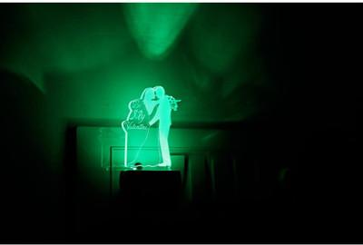 AFAST Designer Led Be My Valentine Couple Shape Night Lamp Night Lamp(11 cm, Multicolor)