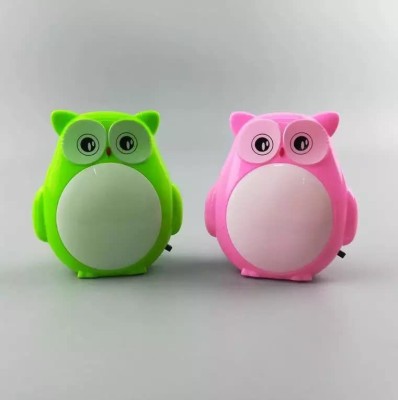 Ascension Plastic Owl Shape Night Light for Baby Nursing Kids Night Lamp(8.5 cm, Multicolor)