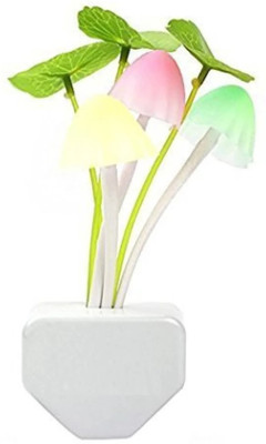 Ml sewliya Plastic Mushroom Lamp Automatic Sensor Light MultiColor Changing Pack Of 1 Table Lamp(13.5 cm, White)