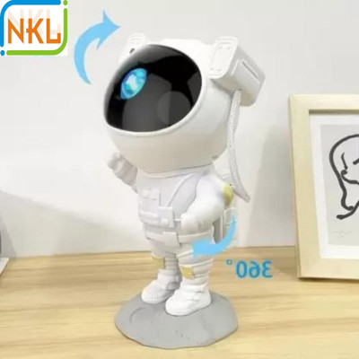 NKL 360° Adjustable Astronaut Galaxy Projector Lamp with Remote Bedroom, Home_UE177 Night Lamp(9 cm, White)