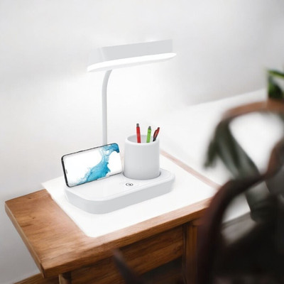 HASRU Table Lamp for studying_83 Table Lamp(12 cm, White)