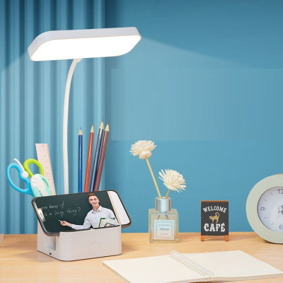MOGADGET study lamp for Students with Pen Holder Desk lamp fr work USB Charging Study Lamp(30 cm, White)