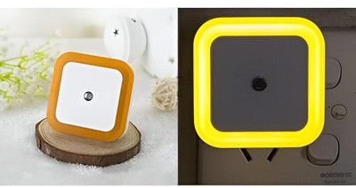 YASH ENT 0.5W LED Sensor Light Night Lamp, Orange Pack of 1 Night Lamp(6.5 cm, Orange)