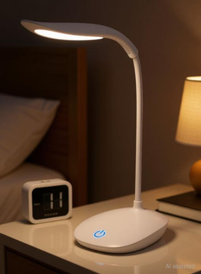 Welltech Study Table Lamp Study Lamp(40 cm, White)