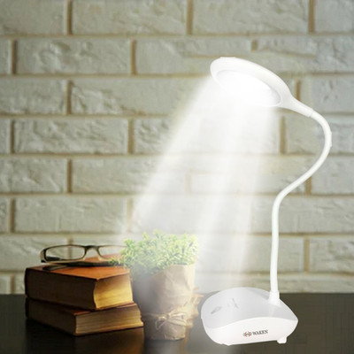 Waken LED Table Lamp Rechargable Touch Button Brightness Control Study Lamp(35 cm, White)