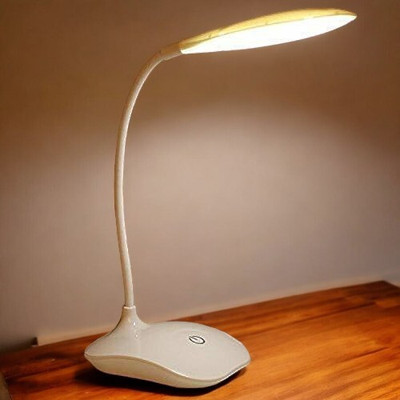 AKR Powerful Rechargeable Emergency Table Lamp (White)_318 Study Lamp(30 cm, White)