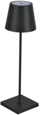 VIBEVIE Touch-Control Cordless LED Metal Table Lamp with 3 Lighting Modes For bedroom Night Lamp(35 cm, Black)